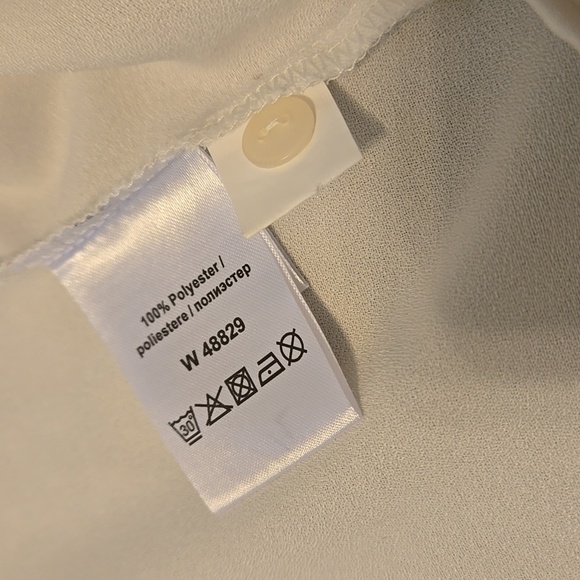 Fair Lady Women's Button Up Blouse White Size S/M With Silver Rhinestones - Picture 5 of 6